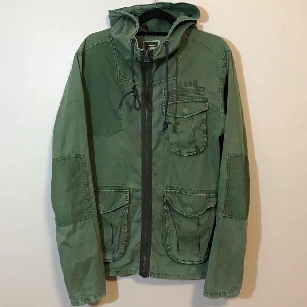 Military green hoodie jacket Raw G star - Picture 2 of 7